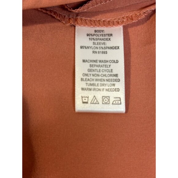 D&Co Womens Size Large Button Front Shirt Knit Lace 3/4 Sleeves Rose Pink Top - Picture 7 of 9